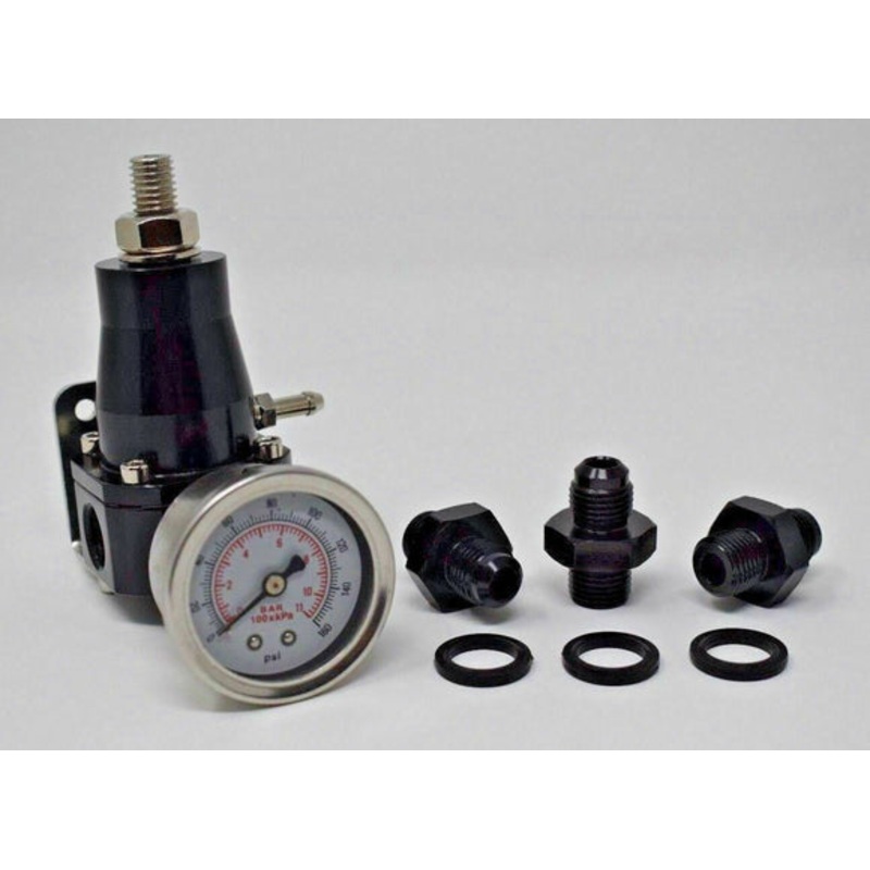30-70 Psi Universal Fuel Pressure Regulator Gauge An6 Fittings Motor K Fpr
