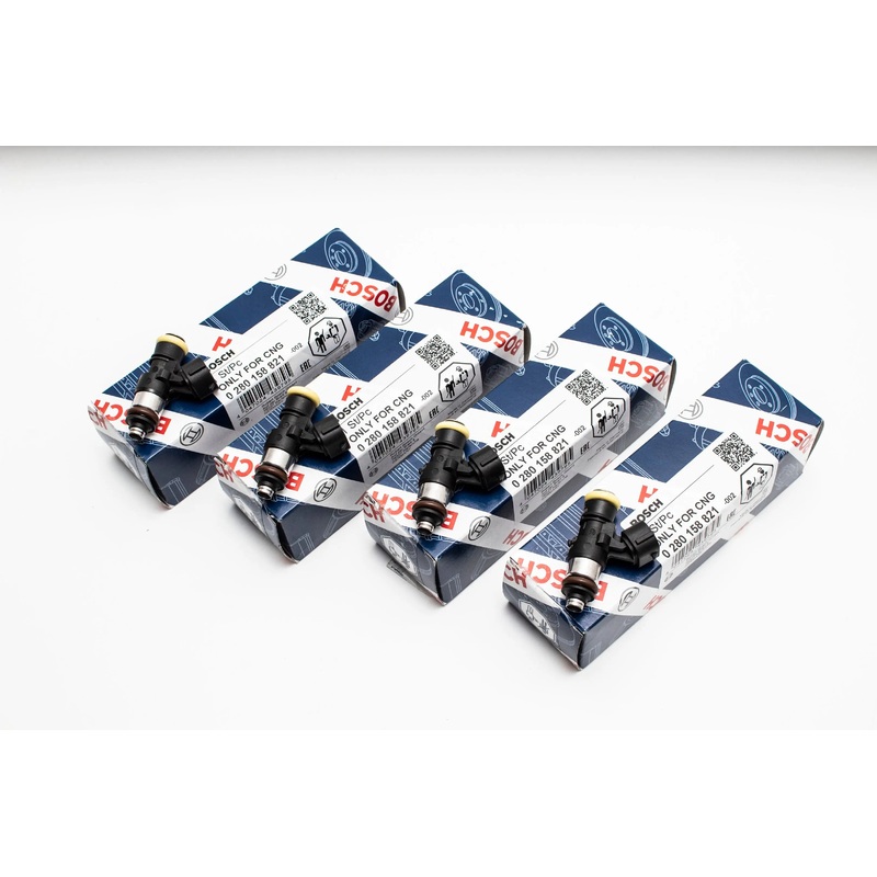 Genuine Bosch 210lb 2200cc Fuel Injectors Short Style (Set of 4)