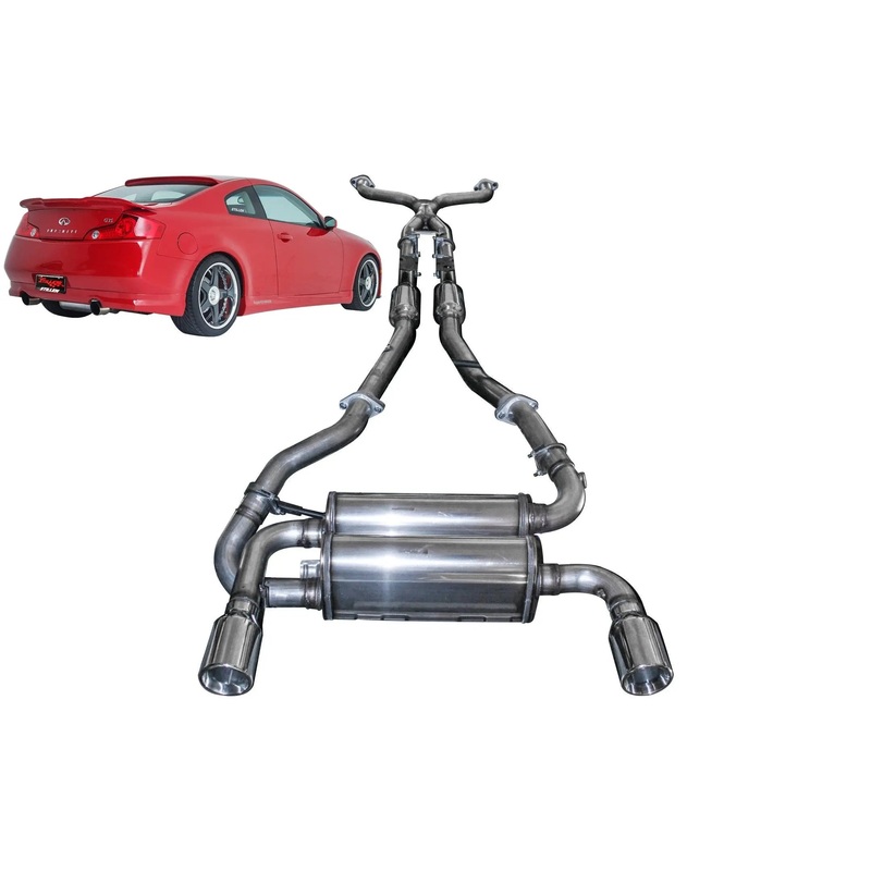 2003-2007 Infiniti G35 Coupe Stainless Steel Exhaust Systems - Dual Wall Tips - 504360D