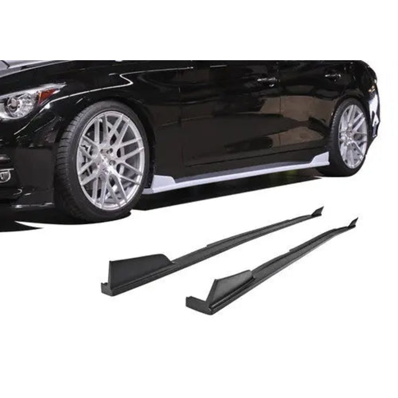 2014-2017 Infiniti Q50 Side Skirts [Matte Black] - KB11228MB