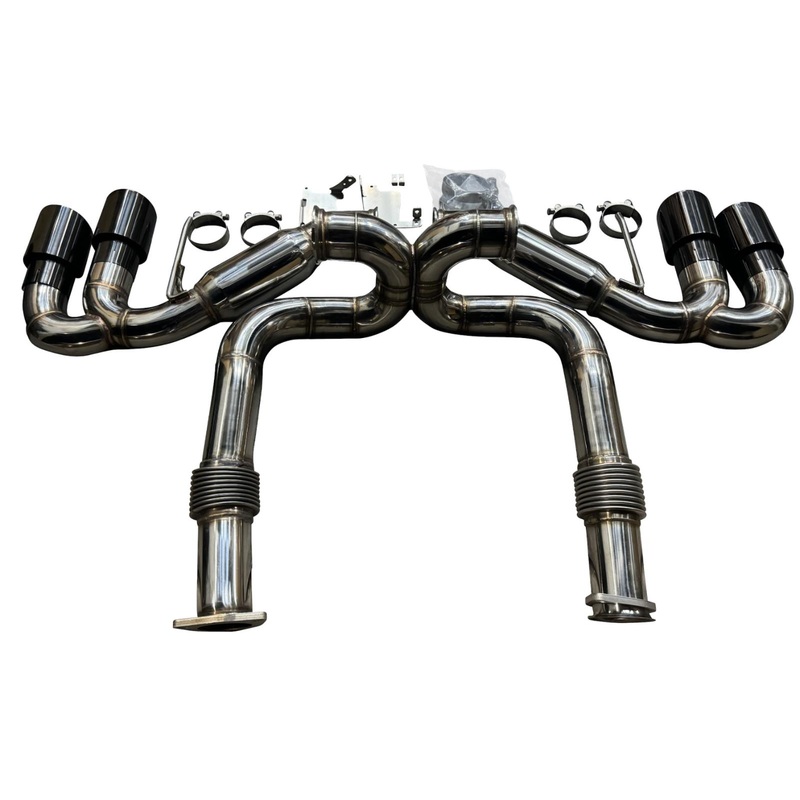 Exhaust for Chevrolet Corvette C8 2020+ Black Tips 6.2L V8 3" Muffler Pipe 2M Catback