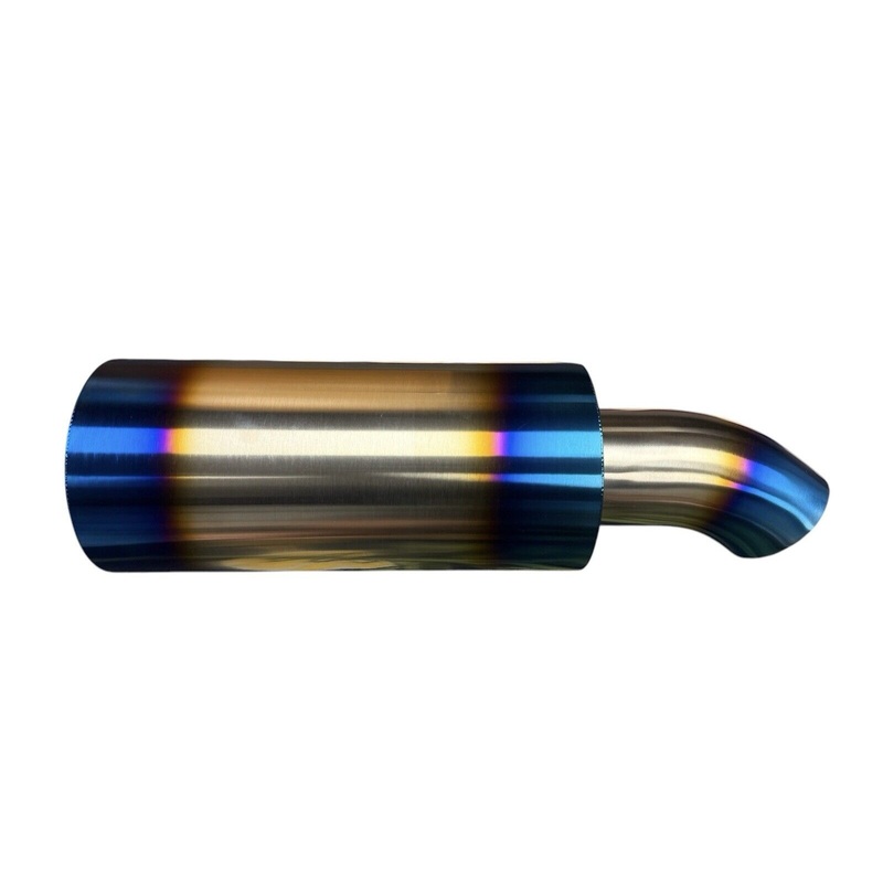 Turn Down Dolphin Muffler Stainless Steel Universal 2.5" Inlet 3" Outlet Burnt
