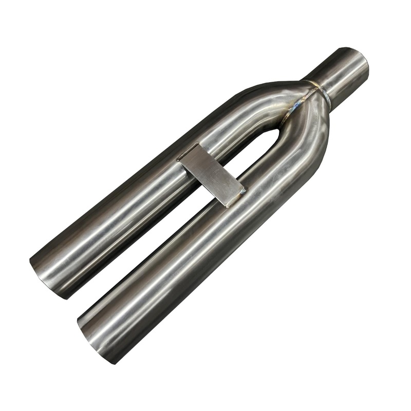 Universal Stainless Steel Twin Dual Straight Blast Pipe Tip 3" Inlet Muffler Exhaust