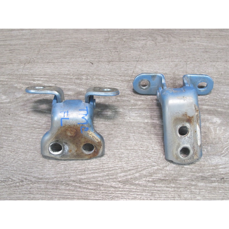 00-05 Toyota MR2 Spyder Left Driver Door Upper & Lower Hinge Set Blue OEM