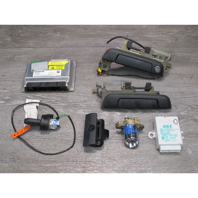 01-02 BMW E36/7 Z3 M54 3.0 ECU Immo Door Glove Trunk Ignition Lock KEY Set OEM
