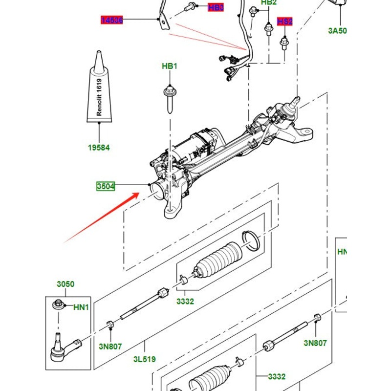 Genuine LR033527 Land Rover Gear  Steering RHD for Range Rover 2013