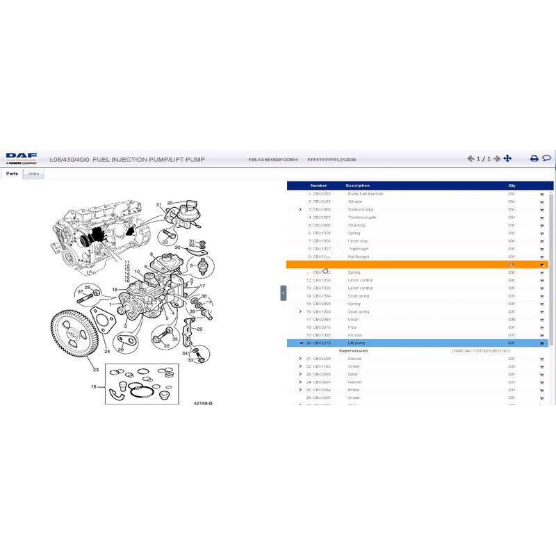 DAF Rapido RMI 2024 Online Parts Catalog  Service information