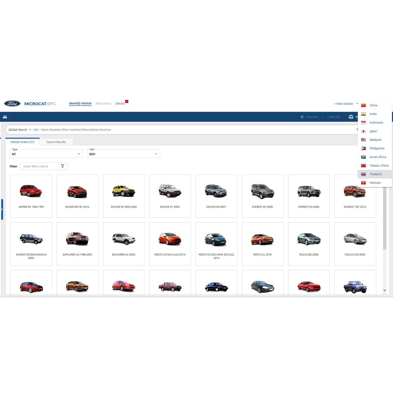 Ford Microcat EPC 2025 Online  or VMware  Parts Catalog
