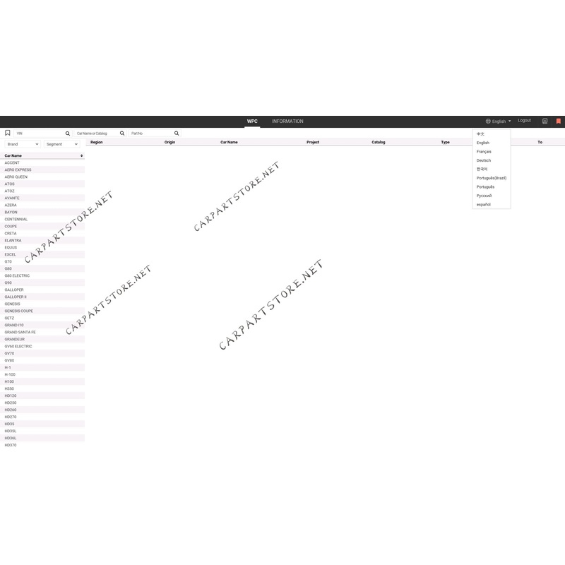 Hyundai KIA MOBIS WPC 2024 Online Parts Catalog Remote Desktop