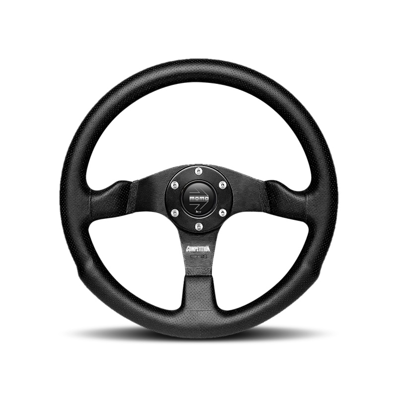 Momo Competition Steering Wheel 350 mm - Black AirLeather/Black Spokes
