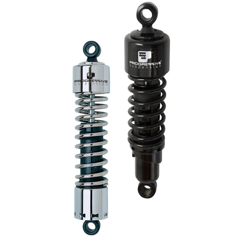 Progressive Harley 412 Series Shocks 12.0in - Chrome