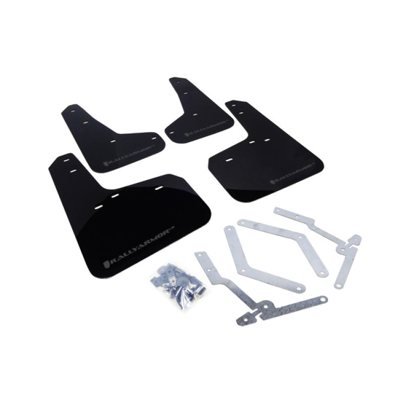 Rally Armor 12-19 Ford Focus ST / 16-19 RS Black Mud Flap w/Grey Logo