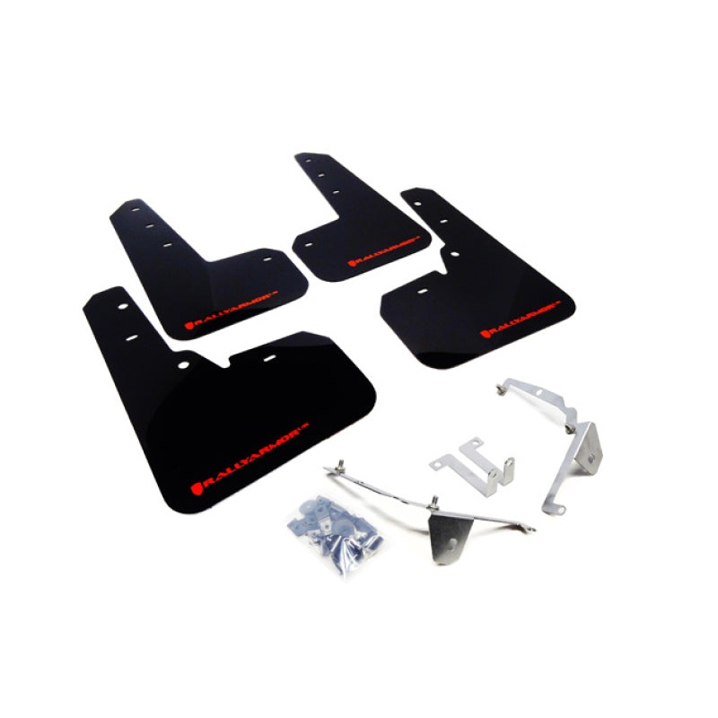 Rally Armor 13-17 Subaru Crosstrek XV Red Mud Flap w/White Logo