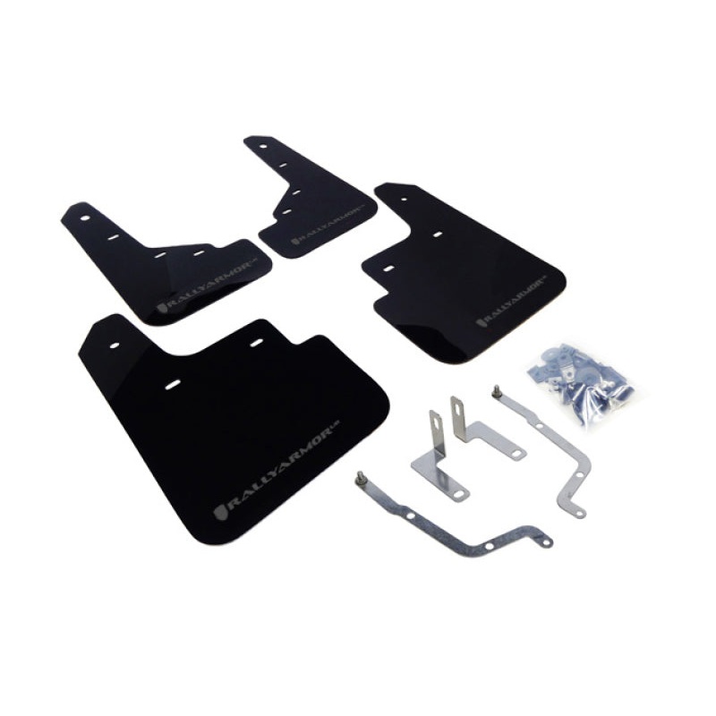 Rally Armor 14-18 Mazda3 Black UR Mud Flap w/Grey Logo