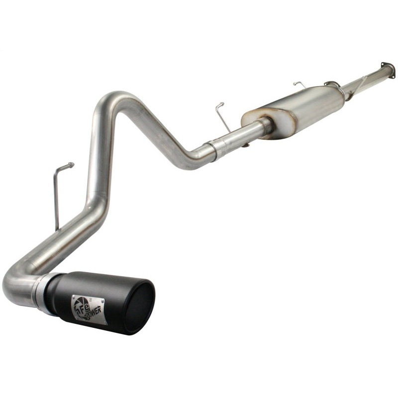 aFe MACHForce XP Exhausts Cat-Back SS-409 EXH CB Toyota Tundra 10-11 V8-5.7L 145.7 WB (blk tip)