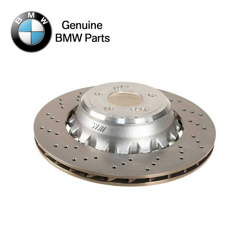 BMW Genuine BRAKE DISC REAR LEFT (Original Parts Without Sticker Level and Neutral Box) X5 X6 34212284903