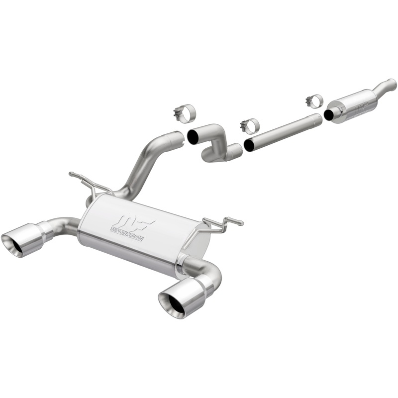 MagnaFlow 2018 Jeep Wrangler L4-2.0L 3in 409SS Cat-Back Exhaust System w/Dual Split Rear Exit (19438)